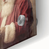 Christmas Acrylic Prints - Santa with Gift Holiday Wall Decoration
