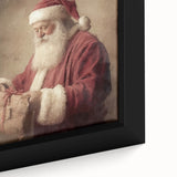 Christmas Acrylic Prints - Santa with Gift Holiday Wall Decoration
