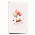 Girls Bedroom Art - Elegant Balloons and Bow Kids Room Decor