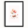 Girls Bedroom Art - Elegant Balloons and Bow Kids Room Decor