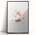 Girls Bedroom Art - Elegant Balloons and Bow Kids Room Decor