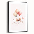 Girls Bedroom Art - Elegant Balloons and Bow Kids Room Decor