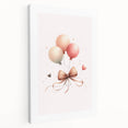 Girls Bedroom Art - Elegant Balloons and Bow Kids Room Decor