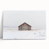 Rustic landscape barn scene on a stretched canvas, showcasing vibrant colors and detailed textures, perfect for farmhouse decor or art collectors.