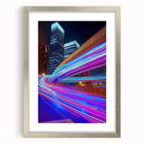 Silver landscape bridge frame with mat, showcasing a modern aesthetic and elegant design, perfect for enhancing home decor or gallery displays.