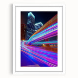 Elegant landscape bridge frame with a white mat, showcasing a modern design suitable for home decor or gallery display, emphasizing clean lines and simplicity.