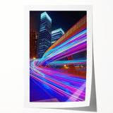 Scenic landscape bridge illustration printed on high-quality canvas, showcasing vibrant colors and intricate details, rolled and ready for display in a protective tube.