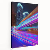 Landscape view of a vibrant canvas print depicting a serene bridge scene, showcasing lush greenery and clear blue skies, perfect for home decor or art enthusiasts.