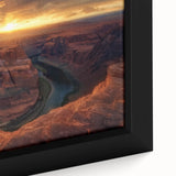 Framed canvas close-up of a stunning landscape depicting vibrant canyons, showcasing rich colors and intricate textures, perfect for home decor enhancement.
