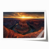 Vibrant landscape print showcasing stunning canyons with rich earthy tones, rolled and ready for framing, perfect for home décor enthusiasts seeking nature-inspired art.