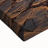 Close-up of a stretched canvas featuring a vibrant desert landscape design, showcasing warm tones of orange and yellow, perfect for home decor.