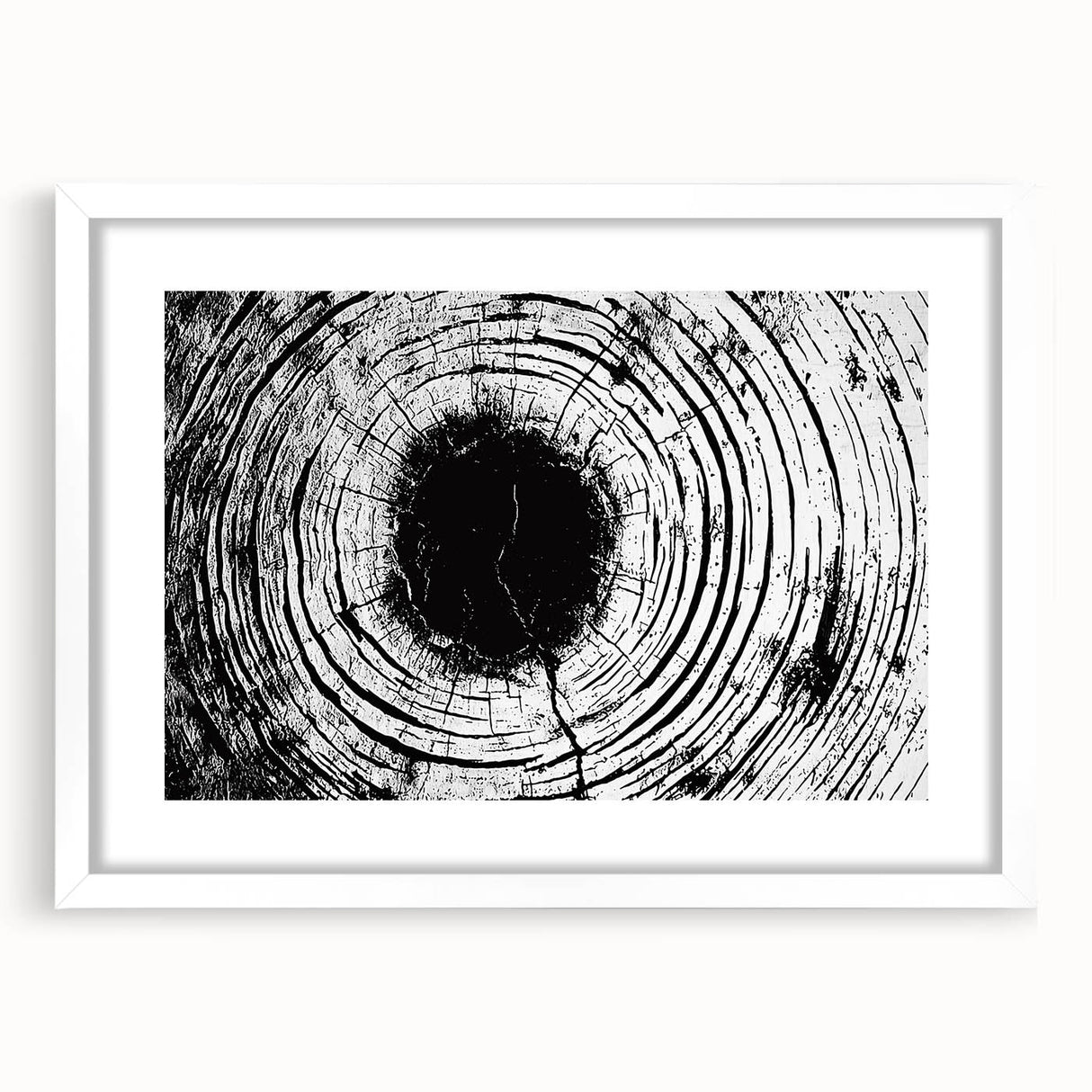 Abstract art print featuring swirling blue and green patterns on a white framed canvas, ideal for dining room decor.