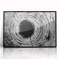 Large abstract wall art featuring swirling blue and green patterns, in a black frame.