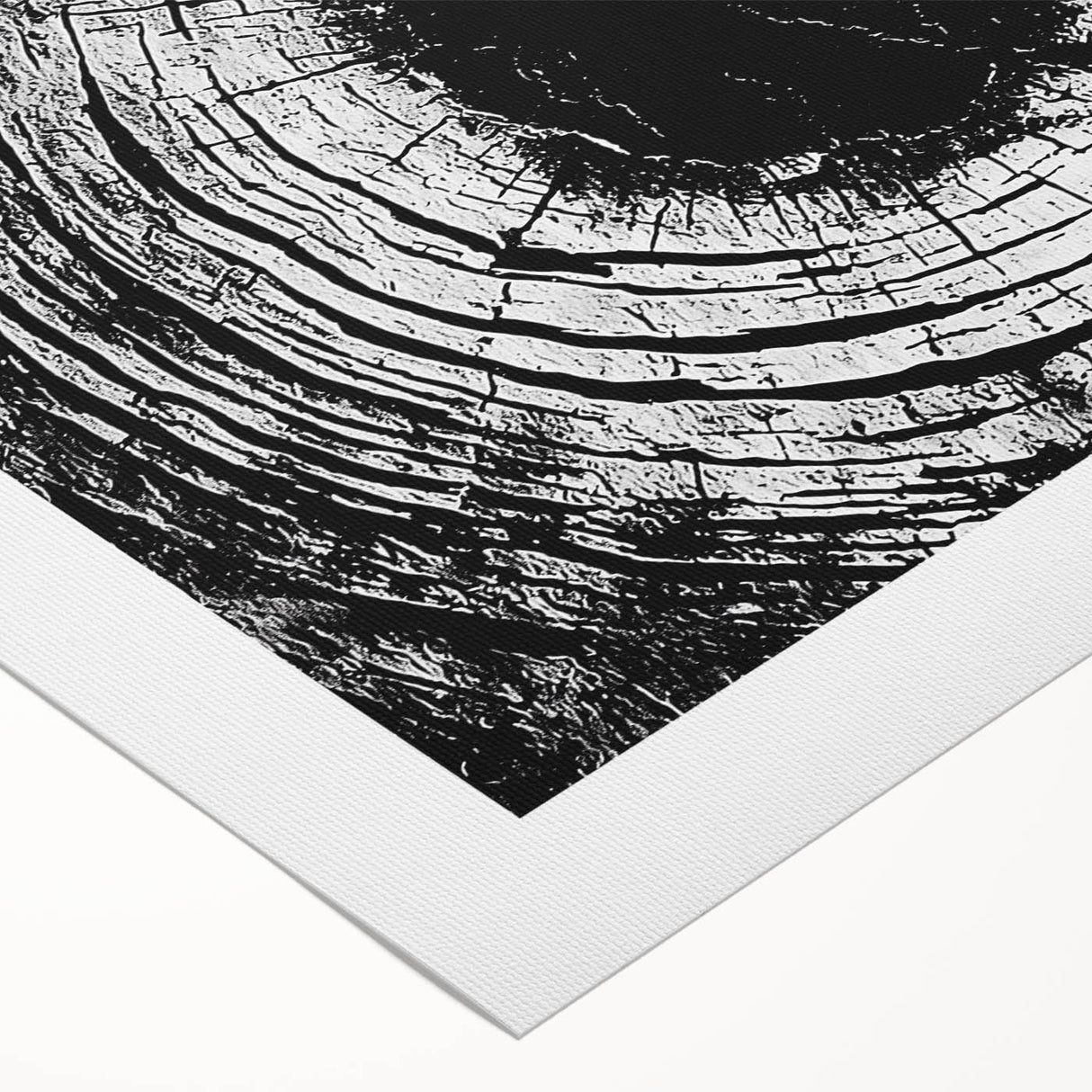 Art deco poster featuring monochrome leaves, printed on rolled canvas, suited for dining room or bathroom walls.