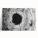 Black and white close-up photo of a dandelion on a stretched canvas, ideal for kitchen wall art or bedroom decor.