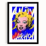 Iconic Pop Art Wall Art - Marilyn Canvas with Yellow and Blue