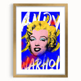 Iconic Pop Art Wall Art - Marilyn Canvas with Yellow and Blue