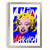 Iconic Pop Art Wall Art - Marilyn Canvas with Yellow and Blue