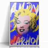 Iconic Pop Art Wall Art - Marilyn Canvas with Yellow and Blue