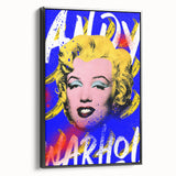 Iconic Pop Art Wall Art - Marilyn Canvas with Yellow and Blue