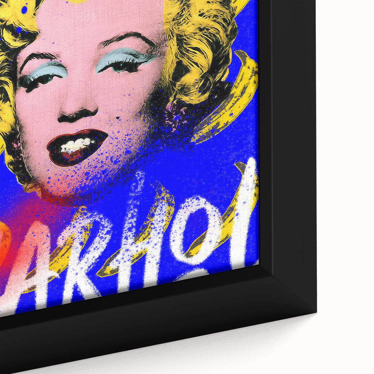 Iconic Pop Art Wall Art - Marilyn Canvas with Yellow and Blue