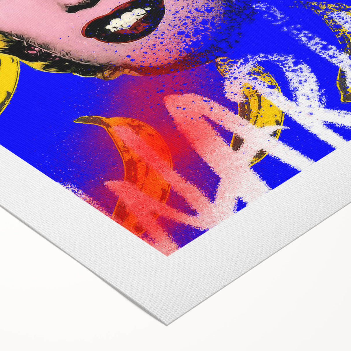 Iconic Pop Art Wall Art - Marilyn Canvas with Yellow and Blue