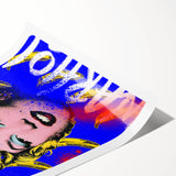 Iconic Pop Art Wall Art - Marilyn Canvas with Yellow and Blue