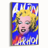 Iconic Pop Art Wall Art - Marilyn Canvas with Yellow and Blue
