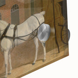 Realism Art Prints - Grey Carriage Horses by John Frederick Herring