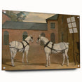 Realism Art Prints - Grey Carriage Horses by John Frederick Herring