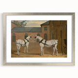 Realism Art Prints - Grey Carriage Horses by John Frederick Herring