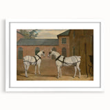 Realism Art Prints - Grey Carriage Horses by John Frederick Herring