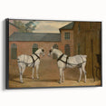 Realism Art Prints - Grey Carriage Horses by John Frederick Herring