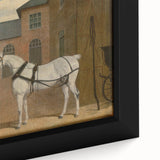 Realism Art Prints - Grey Carriage Horses by John Frederick Herring