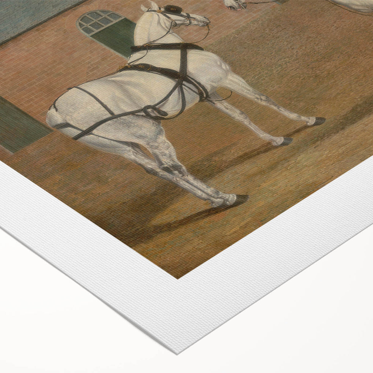 Realism Art Prints - Grey Carriage Horses by John Frederick Herring