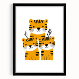Adorable Tiger Trio – Boys Room Wall Art for Kids