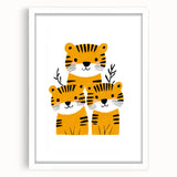 Adorable Tiger Trio – Boys Room Wall Art for Kids