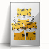Adorable Tiger Trio – Boys Room Wall Art for Kids
