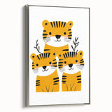 Adorable Tiger Trio – Boys Room Wall Art for Kids