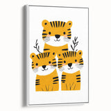 Adorable Tiger Trio – Boys Room Wall Art for Kids