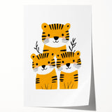 Adorable Tiger Trio – Boys Room Wall Art for Kids