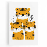 Adorable Tiger Trio – Boys Room Wall Art for Kids