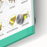 Classroom Educational Posters - Musical Instruments Chart