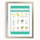 Classroom Educational Posters - Musical Instruments Chart