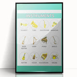 Classroom Educational Posters - Musical Instruments Chart