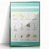 Classroom Educational Posters - Musical Instruments Chart