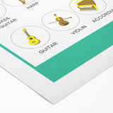 Classroom Educational Posters - Musical Instruments Chart