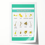 Classroom Educational Posters - Musical Instruments Chart