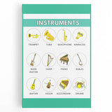 Classroom Educational Posters - Musical Instruments Chart