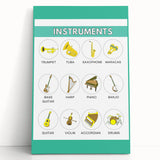 Classroom Educational Posters - Musical Instruments Chart